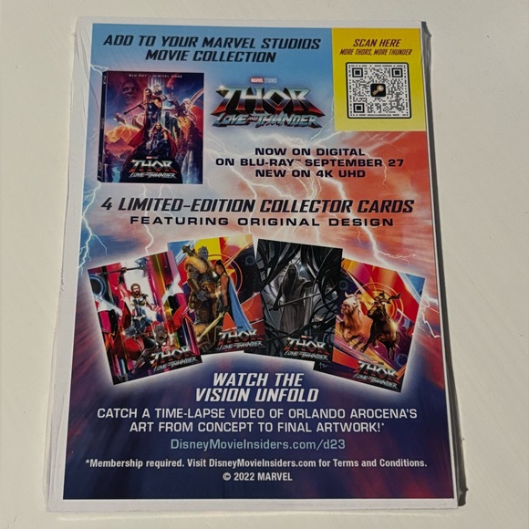 🌻FREE w/ Purchase - Marvel - Thor Love and Thunder Collector Cards - Picture 2 of 2